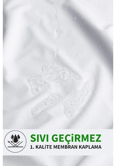 %100 Pamuklu Su Sıvı Geçirmez Bebek Kafa Yastığı Alezi Fermuarlı