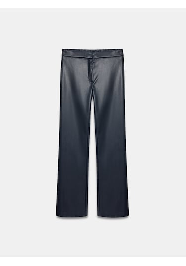 Dilvin 72237 Suni Deri Çan Paça Pantolon-lacivert Lacivert