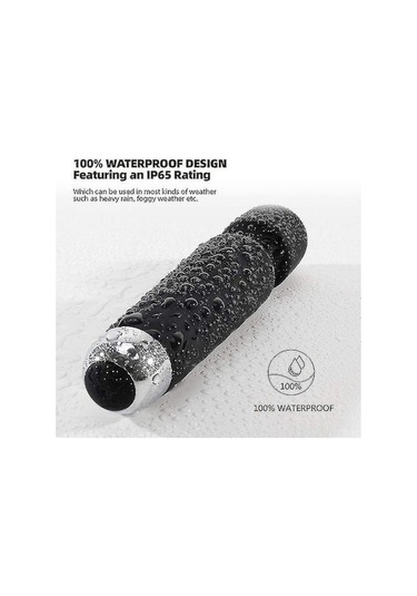 Pazly Ve Su Siyah Sırt, Şarj Mufunye Modlu Masaj Aleti, Su Geçirmez Esnek Çubuk Boyun/bacak/ayak İçin Jz Siyah 8-20 Siyah