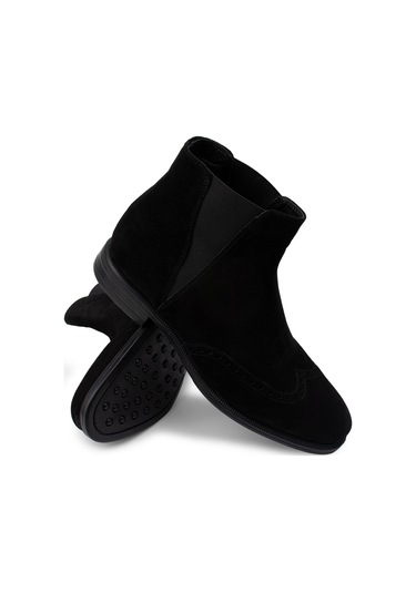 Deery Hakiki Süet Siyah Chelsea Erkek Bot - 01816msyhc02
