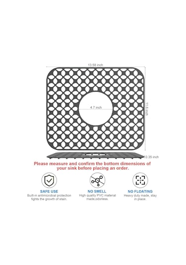Ximistore9 2 Adet Silikon Lavabo Koruyucu: Kaymazsız Isı Dayanıklı, Çelik/seramik Lavabolar İçin Katlanabilir Süzgeç Matı Gri