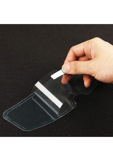 Motosiklet Kaskı Buğu Önleyici Film Su Geçirmez Dayanıklı Çizilmez Lens Şeffaf Koruma - 23.5 Cm