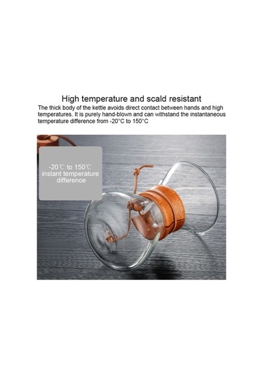 Pazly Yüksek Sıcaklık Dayanıklı 400ml Cam Cezve - 20-150 C, Güvenli V-şekilli Spout