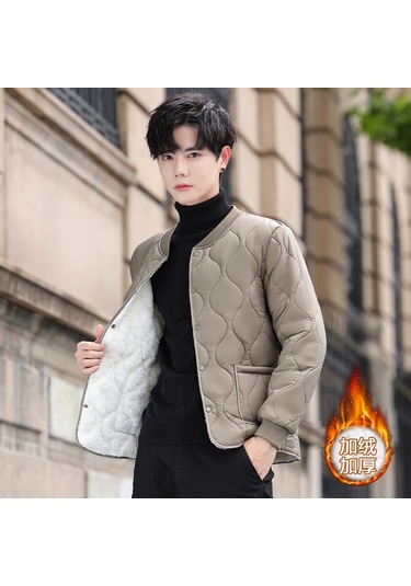 Yeni Sonbahar Kış Pamuklu, Polar Astarlı, Hafif Ve Sıcak, Kısa Ve Vücuda Oturan Ceket. AÇIK YEŞİL