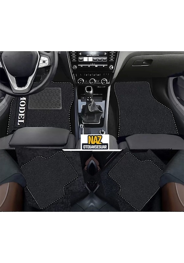 Toyota Corolla 2000-2007 Hatchback Siyah Halı Siyah Kenar Petek Topuk