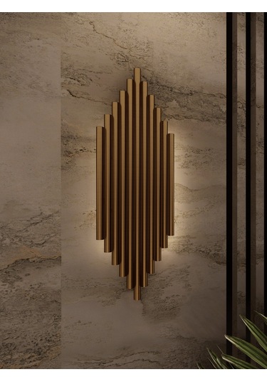 Nox Eskitme Renk Modern Şarjlı Aplik Sarı Işık Yayan Lamba