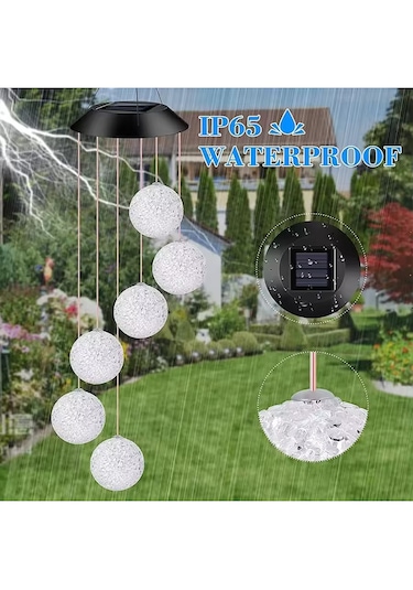 Greentech Güneş Enerjili Renk Geçişli Kristal Top Aydınlatma / GT-SL10