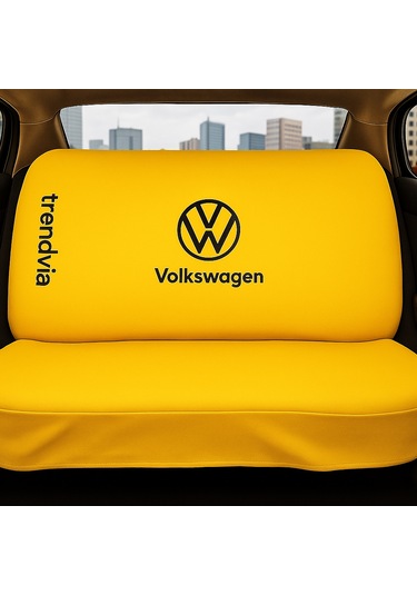 Volkswagen Uyumlu Ön Arka Koltuk Kılıfı Penye Servis Tipi Oto Koltuk Koruma Seti Sarı