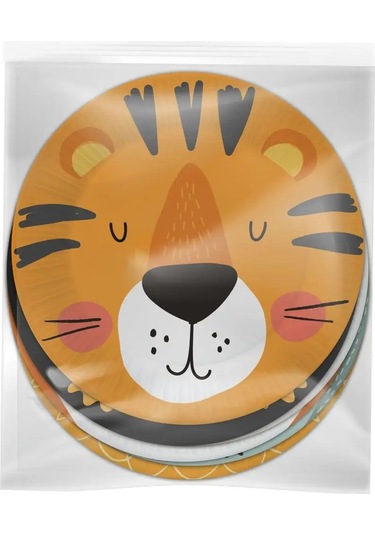Nd Plej Tek Kullanımlık Tabaklar-bardaklar - Happy Zoo, Hayvanlar 74662867 30
