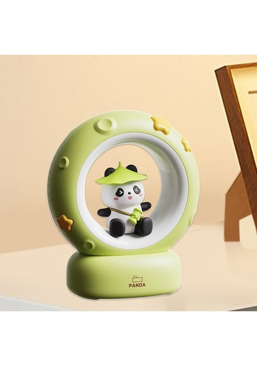 Suntek Çocuklar Gece Lambası Kreş Lambası, Dokunun Kontrol Yeşil Panda Çok Renkli
