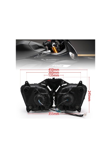 Yamaha R3 R25 Ön Far 2015 2018 Model Özel Tasarım Mercekli Led Angel Gözlü Far Premium Kalite 1 ADET