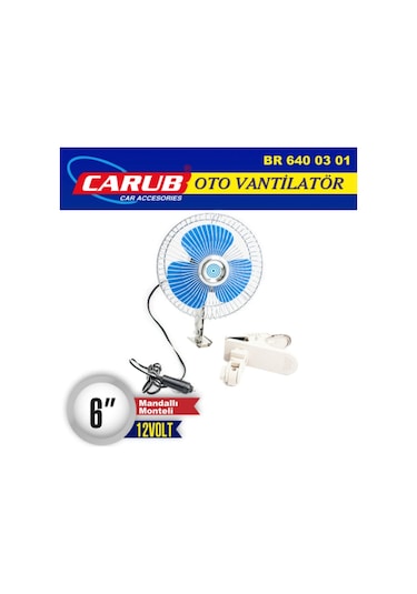 Carub Vantilatör 12v 6 Inch Mandallı 6400301 Uyumlu