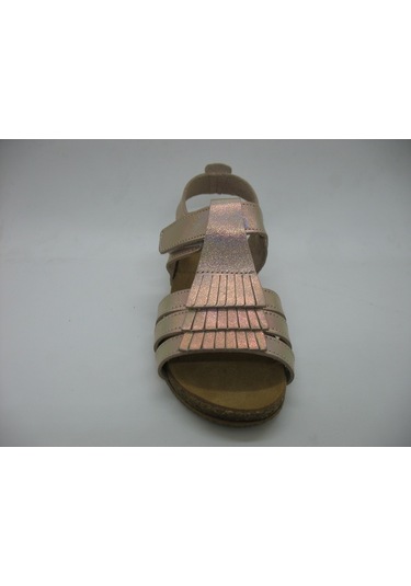 Toddler 388 Anatomik Deri Mantar Taban Püsküllü Sandalet 26... Pudra