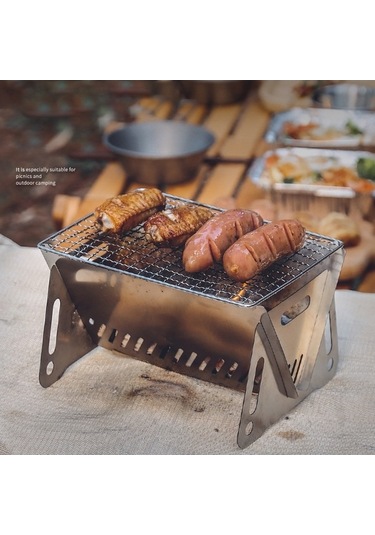 Wondernest Soba Piknik Paslanmaz Kömür Katlanır Kamp Izgara Halı Çelik Barbekü Mangal - Pratik Ve Dayanıklı Çok Renkli