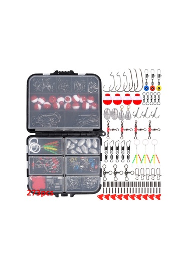 Wezone 273 Parça Balıkçılık Aksesuar Seti - Çeşitli Kancalar, Ağırlıklar Ve Taşıma Çantası İle Tatlısu Ve Deniz Balıkçılığı İçin