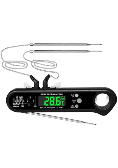Pişirme Için Dijital Et Termometresi Pille Çalışan Siyah
