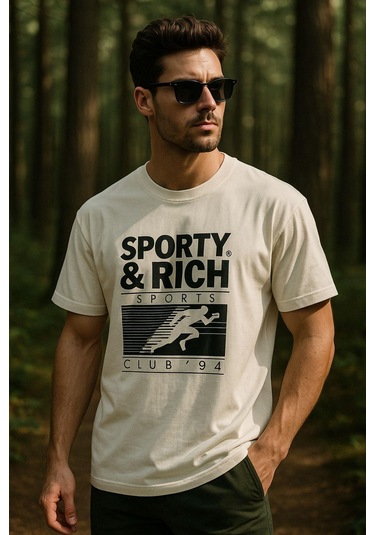 Erkek Basic T-shirt Oversize Rahat Kalıp %100 Pamuk Bisiklet Yaka Kısa Kollu Tişört Bej