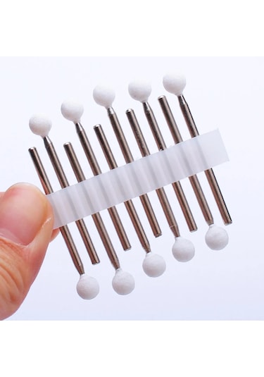 10 Adet Elmas Freze Kesicisi Tırnak Matkap Ucu Elektrikli Manikür Makinesi Tırnak Eti Temiz Dosyaları Ekipman Aksesuarları Araçları Gri