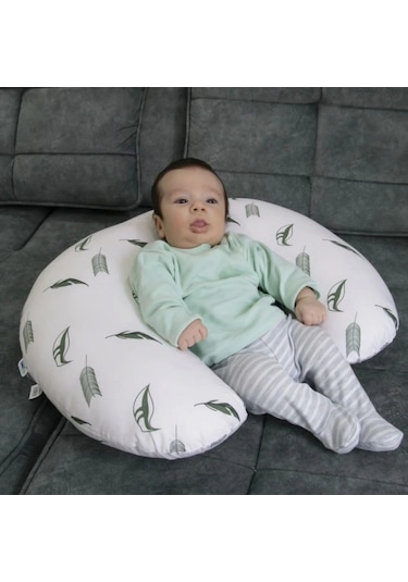 Babyjem Emzirme Ve Destek Minderi 082 Yeni Gri Çiçek