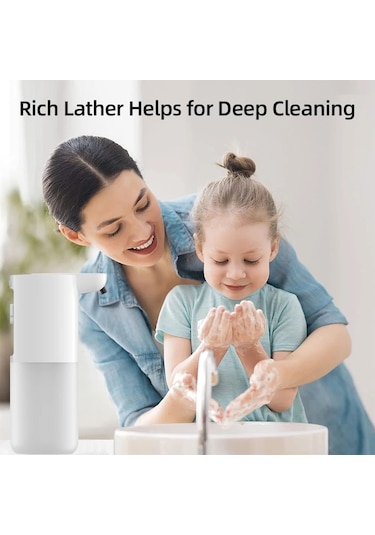 A Tutuculu 2 Adet-dokunmasız Otomatik Sabunluk Sensörlü Köpük Tip-c Şarjlı Yüksek Kapasiteli Ayarlanabilir Anahtarlı Akıllı Sıvı Sabunluk