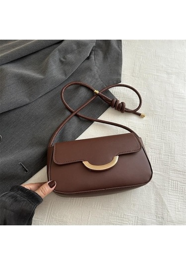 Novahub Yaz Çok Yönlü Küçük Kare Çanta Moda Ve Basit Omuz Postacı Çantası Kadın Küçük Kare Çanta Kadın Kahverengi Kahverengi