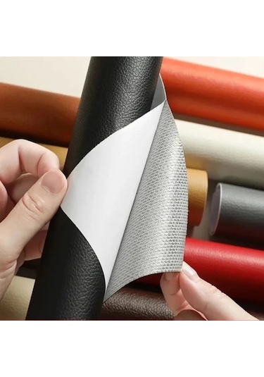 Kalınlaşmış Kendinden Yapışkanlı Deri Tamir Mobilya Masa Kanepe Araba Koltuğu White L