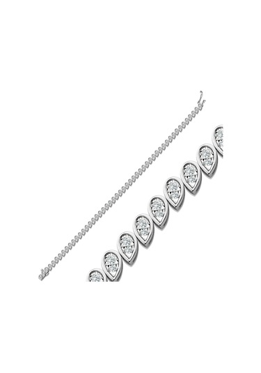 Lilarote Damla Model Efektli Pırlanta Bileklik