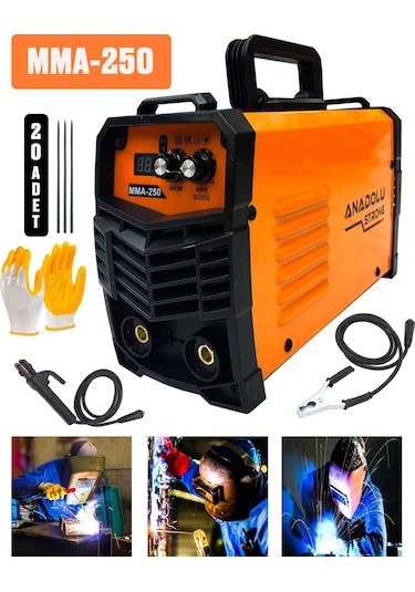 Anadolu Strong Bakır Sargı 250 Amper Dijital Gösterge Çift Kart Soğutma Kaynak Makinesi Yerli Üretim