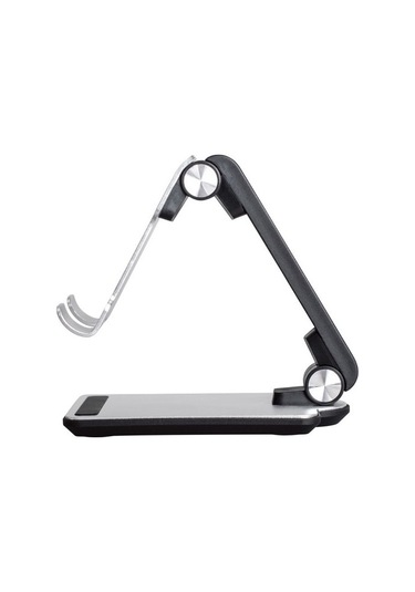 Voguecode Evrensel Mini Katlanabilir Cep Telefonu Tablet Tutucu Masaüstü Alüminyum Alaşımlı Braket Standı Siyah Yok Havalandırma E13kda