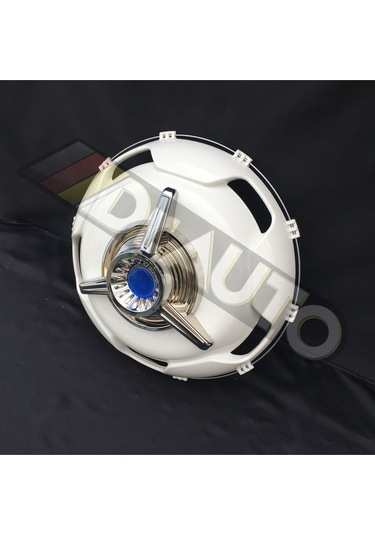 22.5 İnç Büyük Model Mavi Fırfırlı Jant Kapağı 4'lü Takım