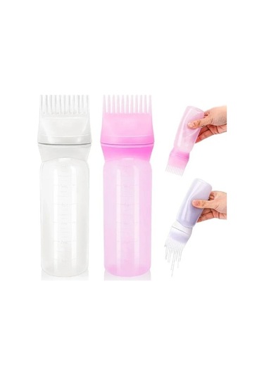 Taraklı Saç Boyama Ve Bakım Yağı Uygulama Şişesi 5256 Çok Renkli