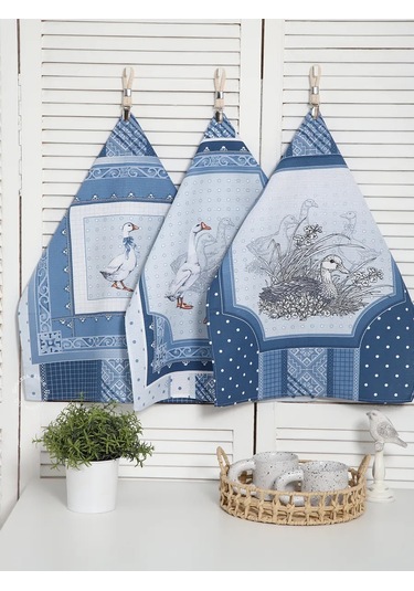 Kuz'kina Hatka 3'lü Mutfak Havlusu Seti 339052829 Mavi