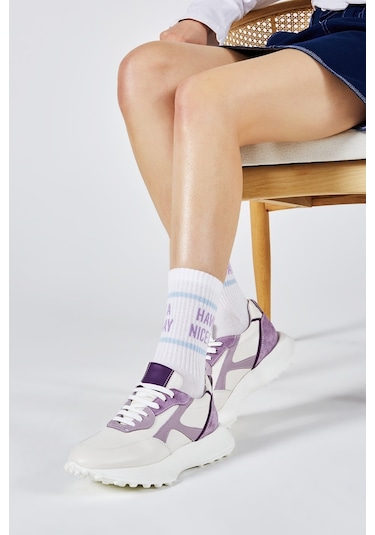 Valmenti Laura Kadın Lila Multi Hakiki Deri Sneakers & Spor Ayakkabı 957 39180 Bn Ayk Y23 Lila
