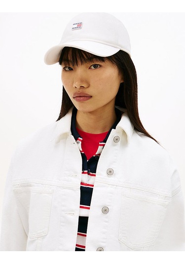 Tommy Hilfiger Kadın Tjw Heritage Plaque Cap-13523 Antik Beyaz