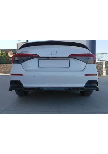 Honda - Civic Fe1 2022+ Uyumlu Arka Flap Takımı - Piano Black