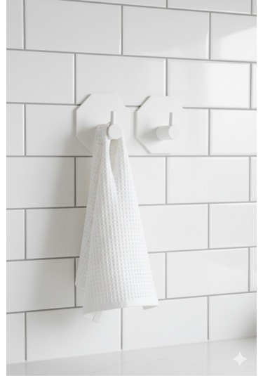 2 Li Askılık Kapı Arkası, Duvara Monte, Dayanıklı Malzeme, Yeşil 24 Yeşil