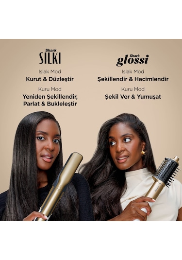 Shark Glam 4 Başlıklı Düzleştirici ve Saç Şekillendirici