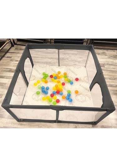 Bambu Konforlu 120x120 Oyun Alanına Uygun Sünger Oyun Parkı Oyun Alanı Bebek Yatağı Beyaz