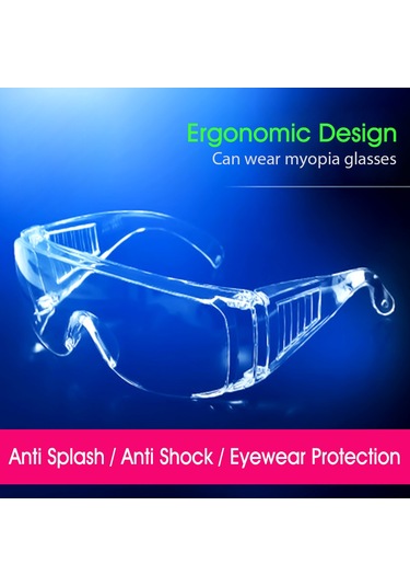 Neevoyu Koruucu Gözlükler: Yüksek Kaliteli Pc Malzeme, Toz-kaplanma-uv-kimyasal Duman Koruma, Erkek-kadın Kullanıma Uygun, Transparan, Konforlu Taşıma