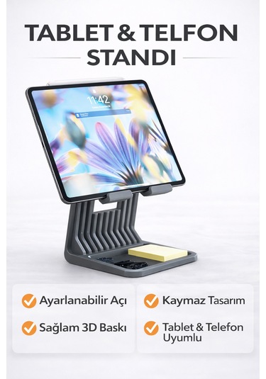Apple Uyumlu iPad & Tablet Yükseltici Stand Ergonomik Masaüstü Tablet Tutucu