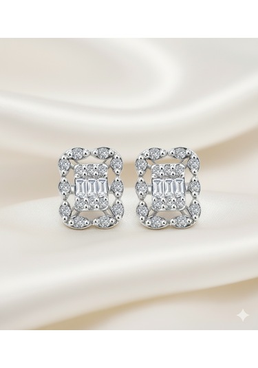 Ariş Pırlanta Baget Küpe N11.28