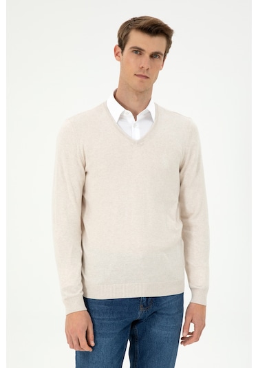 U.s. Polo Assn. Erkek Krem Melanj Kazak /triko 50294764-vr159 Krem Melanj U.s. Polo Assn. Erkek Krem Melanj Kazak /triko 50294764-vr159 Krem Melanj