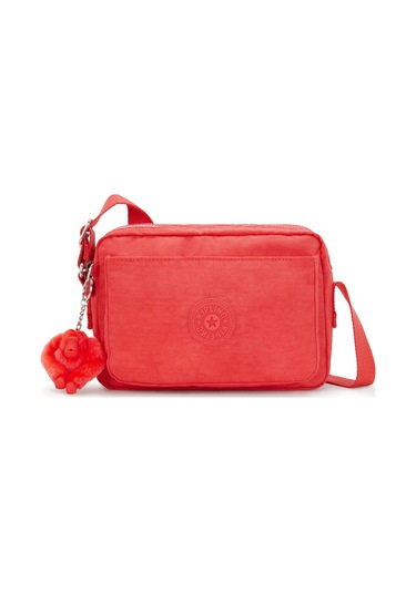 Kıplıng Abanu M Orta Boy Omuz Çantası Kırmızı Almost Coral Kırmızı