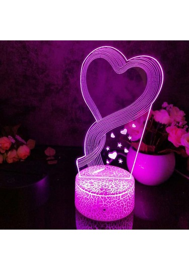 Suntek Led 3d Lamba Tabanı Usb Gece Lambası Tutucu Beyaz-krank Beyaz Krank Diğer