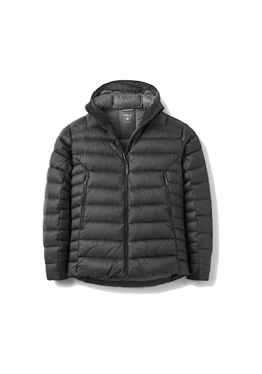 Rab Electron Pro Kapüşonlu Kaz Tüyü Mont Siyah Renk Siyah