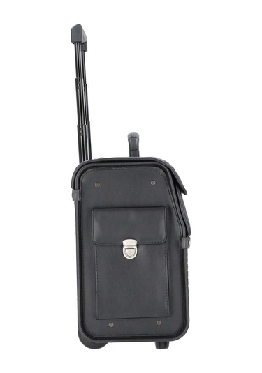 Alassio 2 Tekerlekli Pilotentrolley 46 Cm Laptop Bölmeli, Siyah, Suni Deri