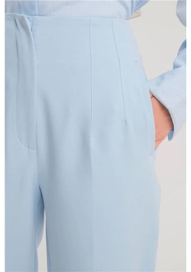 Armine Yüksek Bel Havuç Pantolon Ort2518 Bebe Mavisi Mavi