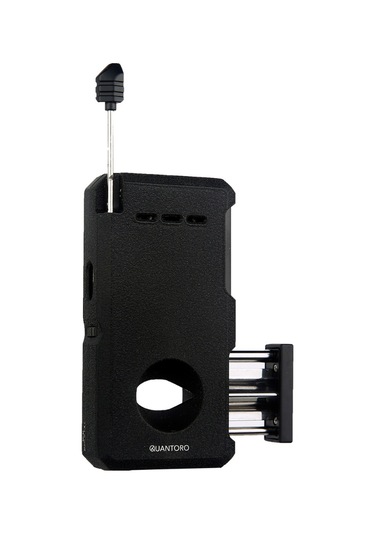 Quantoro Çift Torch Pürmüz V-cut/delicili/iğneli Mat Siyah Metal Puro Çakmağı - Trz1086