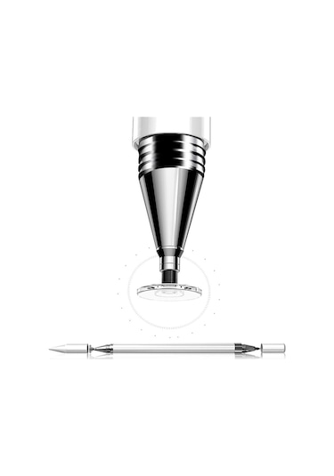 iPad Uyumlu İphone Android Pencil 2İn1 Passive Stylus Kalem