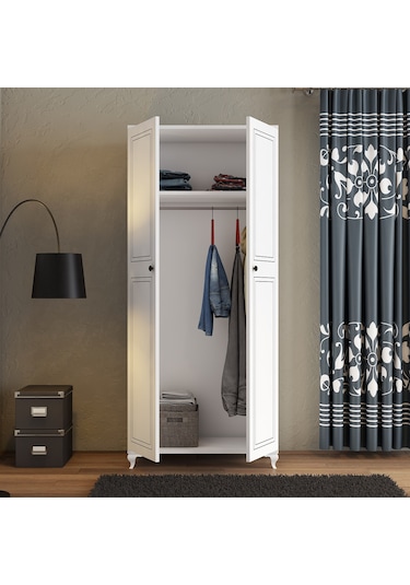 Moxen Mobilya D1 Askılı 2 Kapılı Dolap